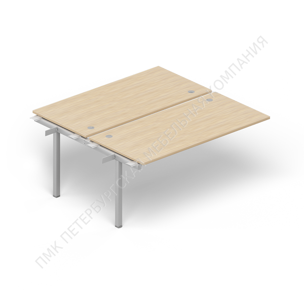 PE2TP168 Cтол BENCH на 2 рабочих места 160х165х72см (приставной элемент, финальная опора)