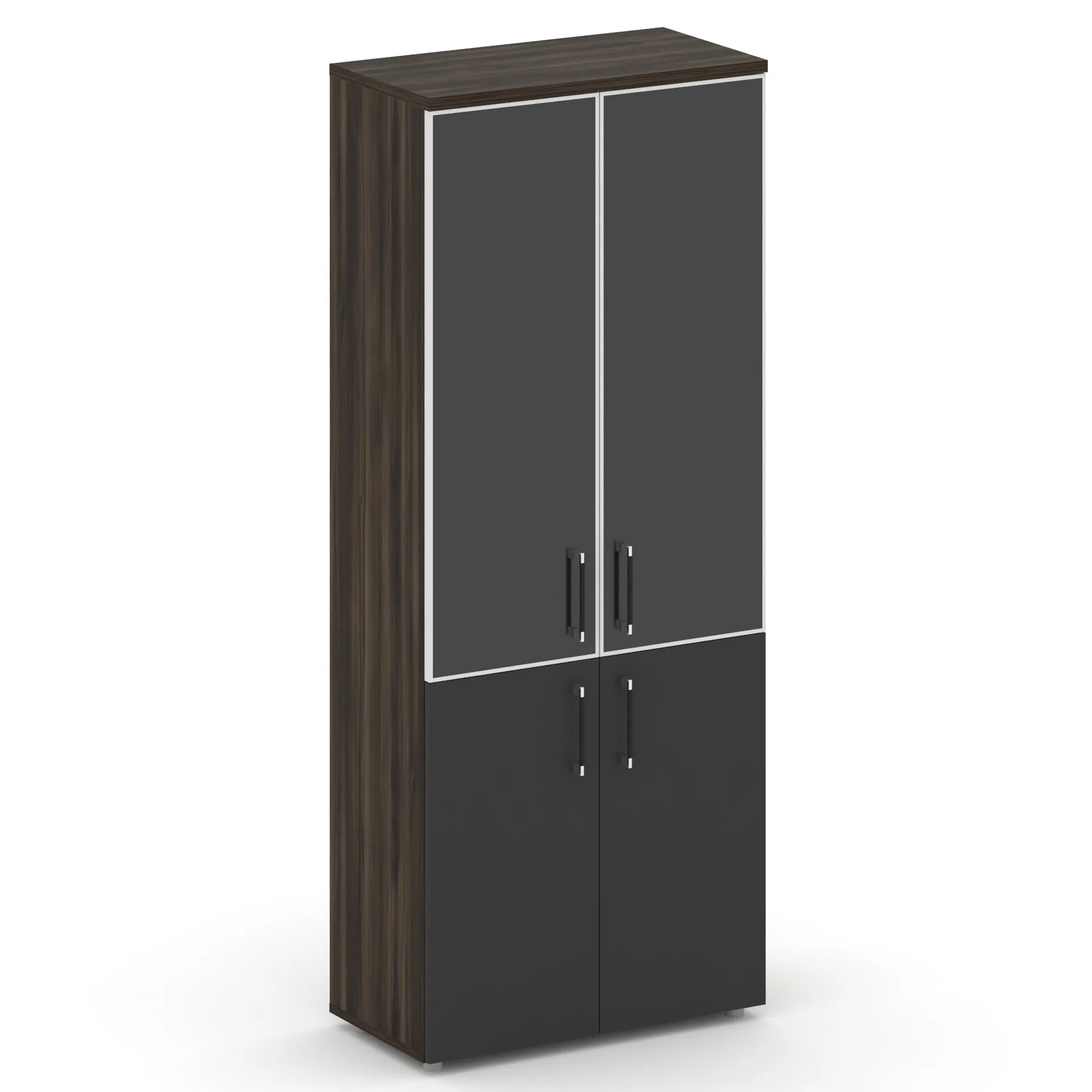 Шифт Шкаф высокий широкий SK.ST-1.2R black Дуб Мали/Антрацит/Стекло Black 800*420*1977