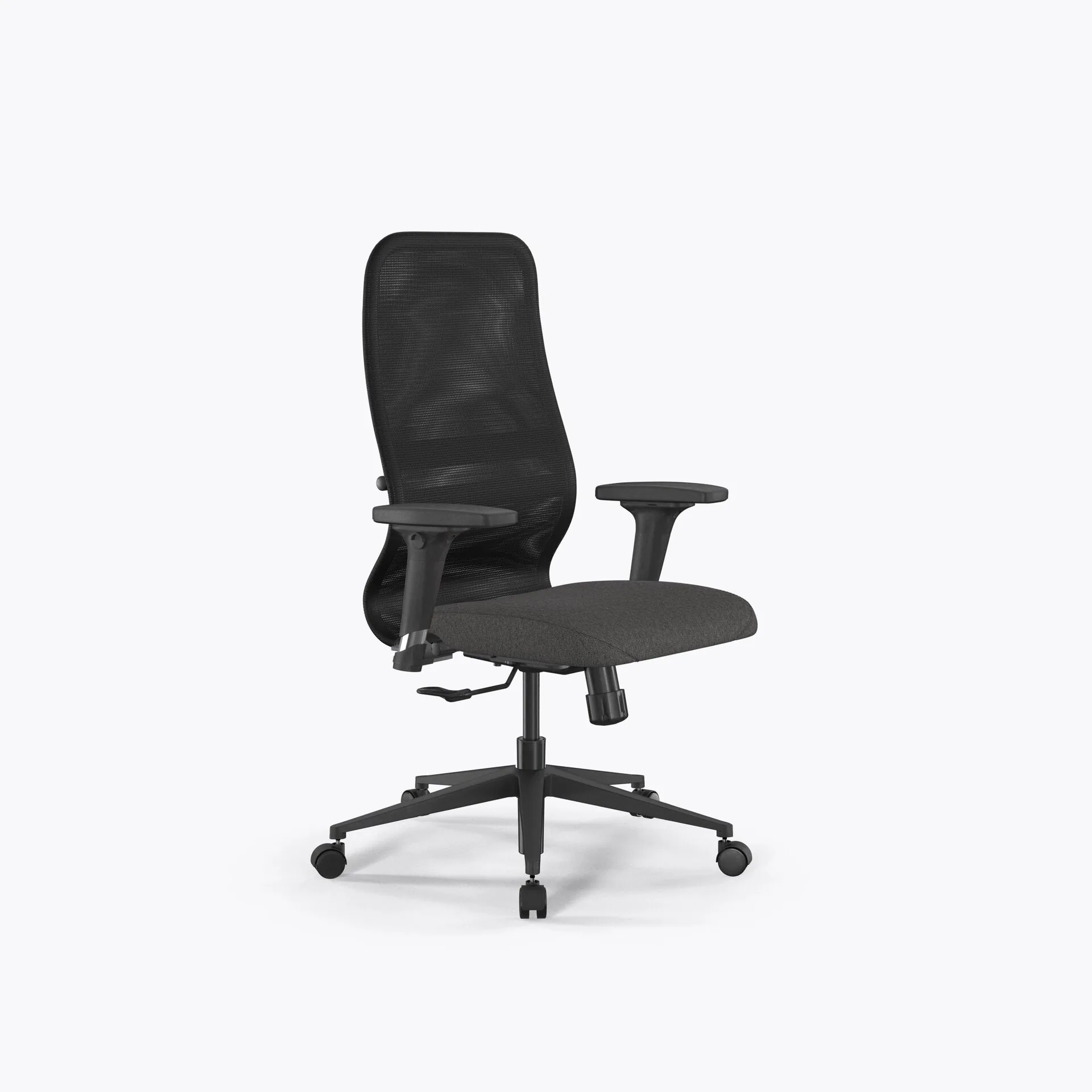 Кресло Метта SynchroSit 8 B2-9D - X2+Bahama /Uh00/Wh12/D02P(M20.B11.G19.W02) (Черный-Тем.серый)