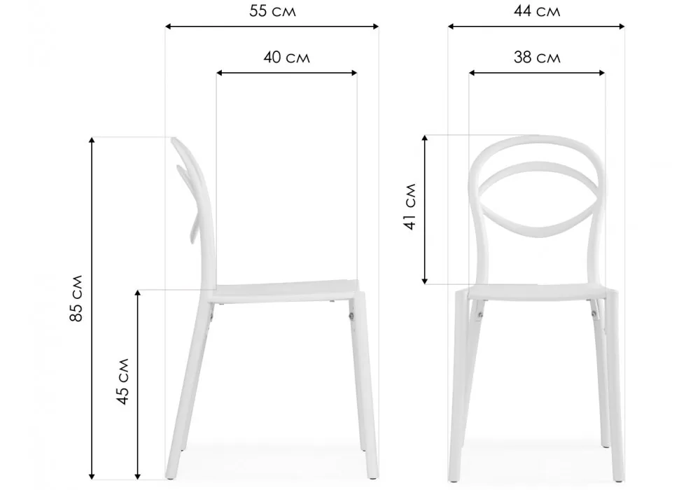 Пластиковый стул Simple white.