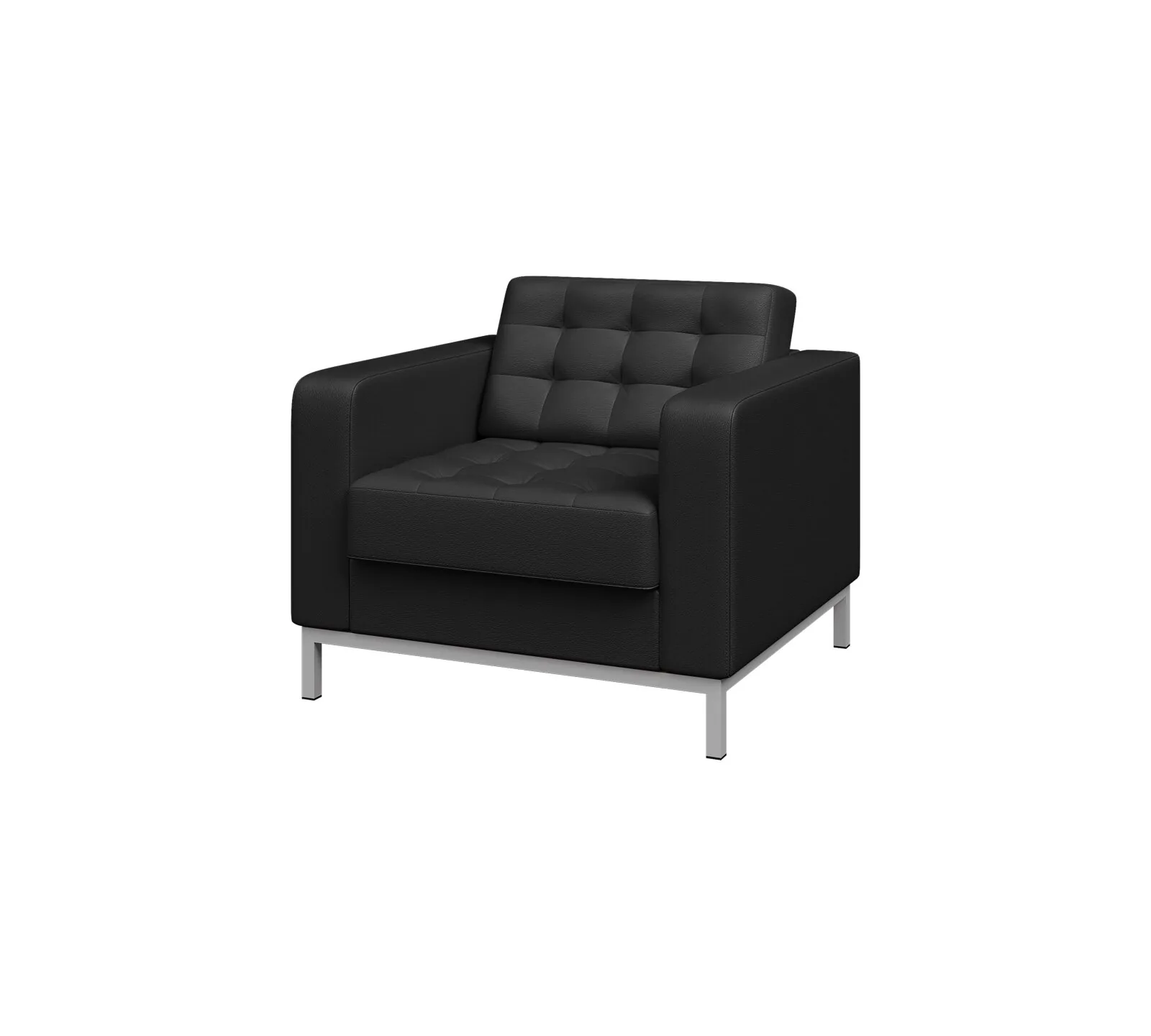 Kos1-2-mk Кресло-МК Космо, Cosmo кожа и компаньон Madras madras_nero black 950х870х820