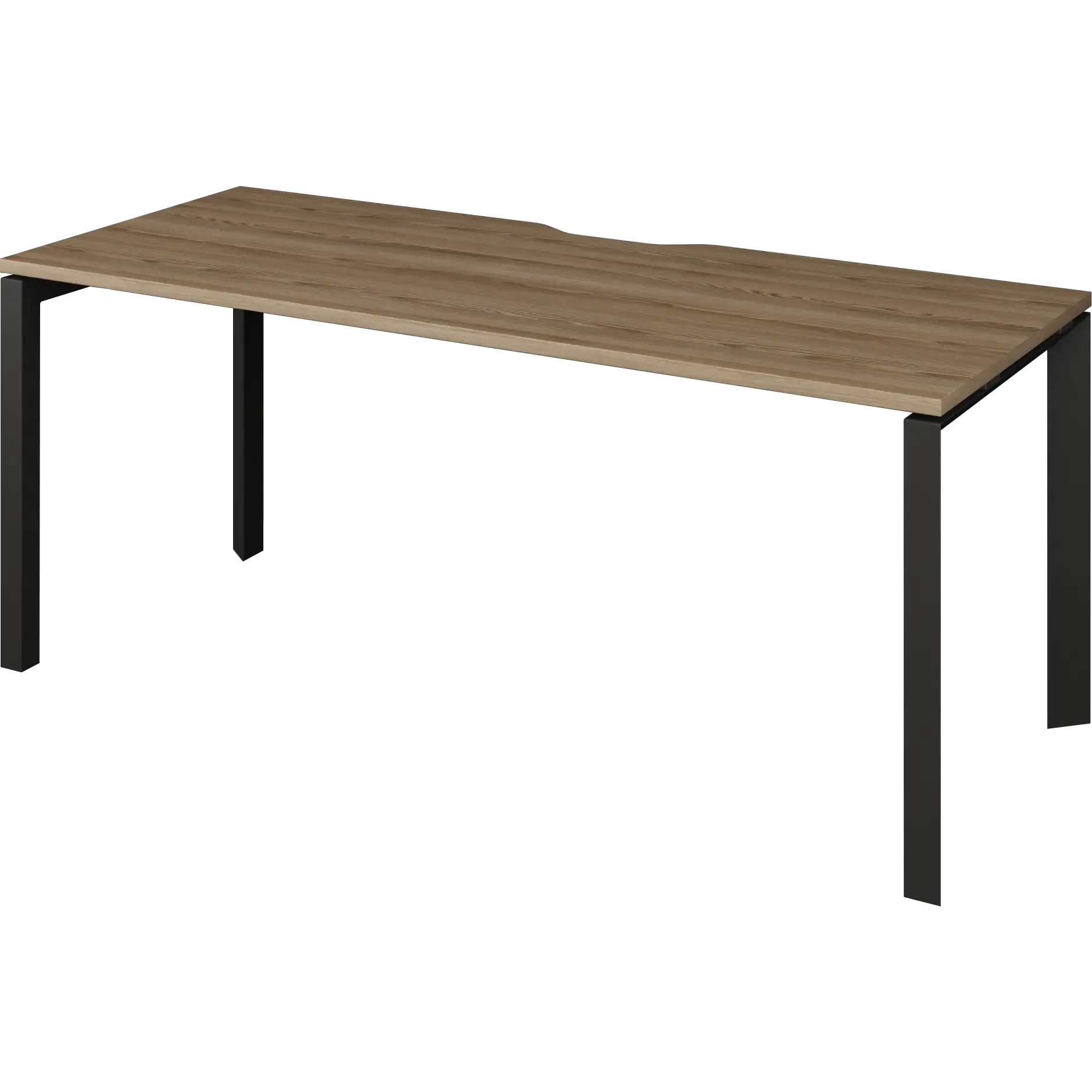 Стол на металлокаркасе НТМП.П-180 Дуб сафари/Антрацит 1800x730x750 Аргентум-МП