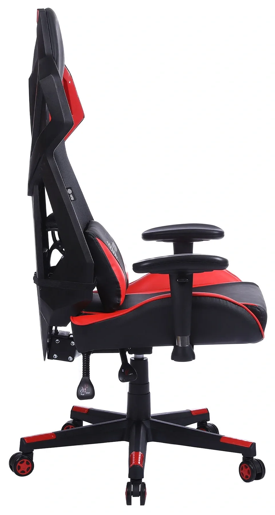 Кресло игровое Cactus CS-CHR-090BLR черный/красный экокожа/сетка крестов. нейлон