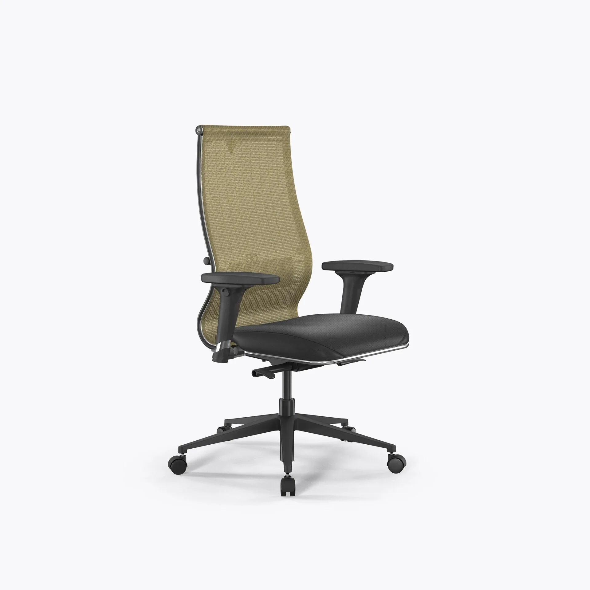 Кресло Метта SynchroSit 10 B2-163D - T+Extra /Km00/Wm12/D02P(M24.B11.G19.W02) (Золотой ротанг-Черный)