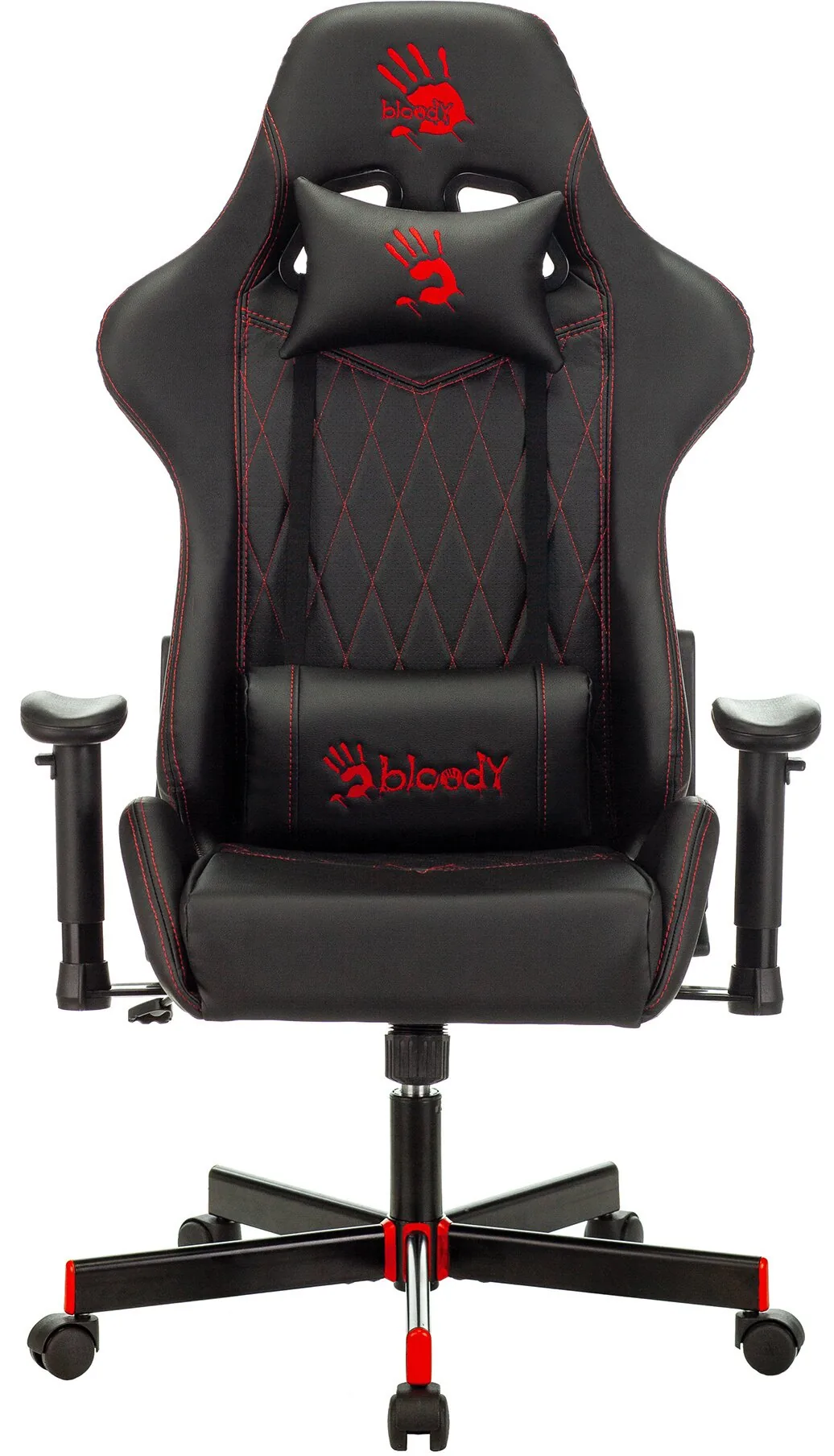 Кресло игровое A4Tech Bloody GC-800 черный ромбик экокожа крестов. металл