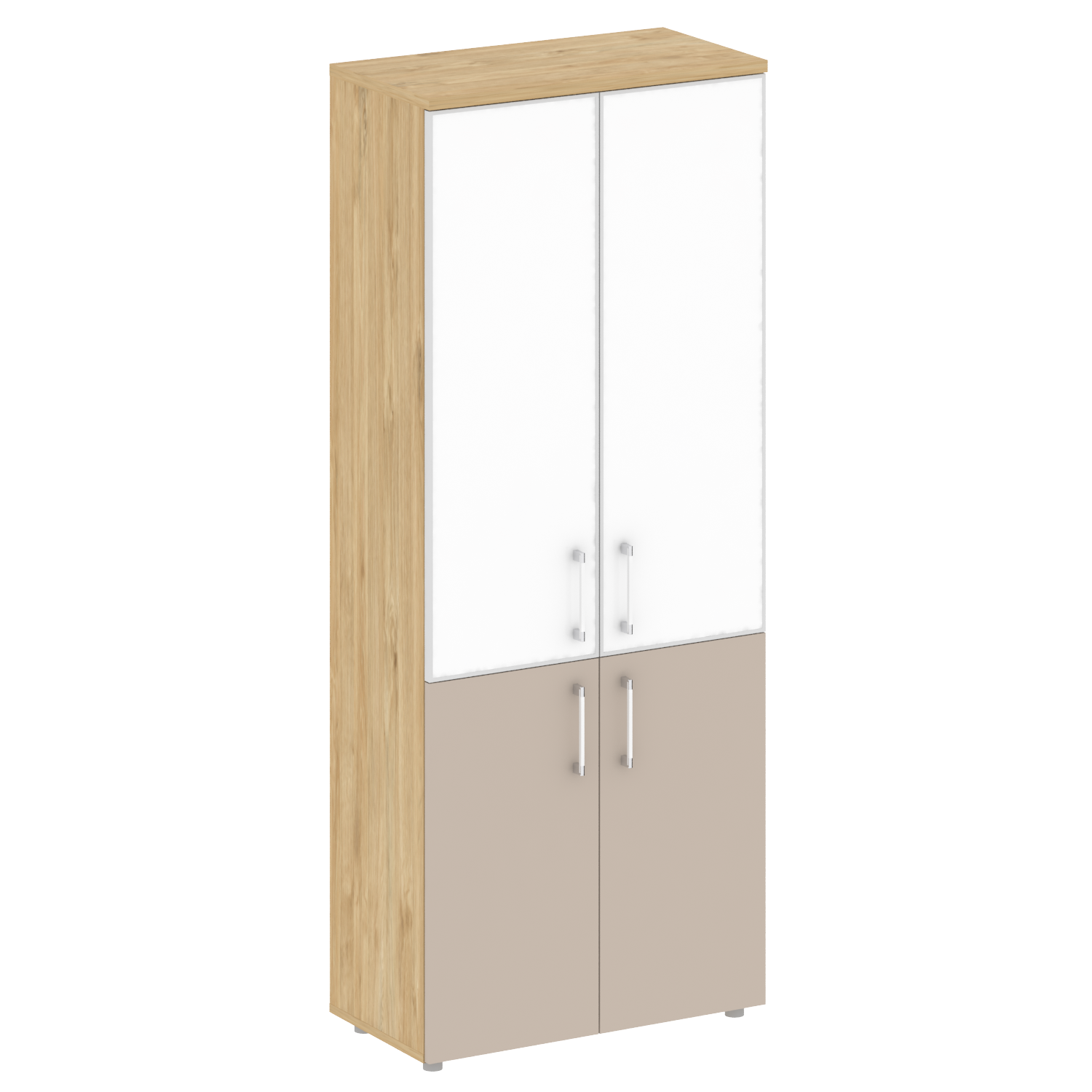 Shift Шкаф высокий широкий SK.ST-1.2R white Тиквуд Светлый/Капучино/Стекло White 800*420*1977