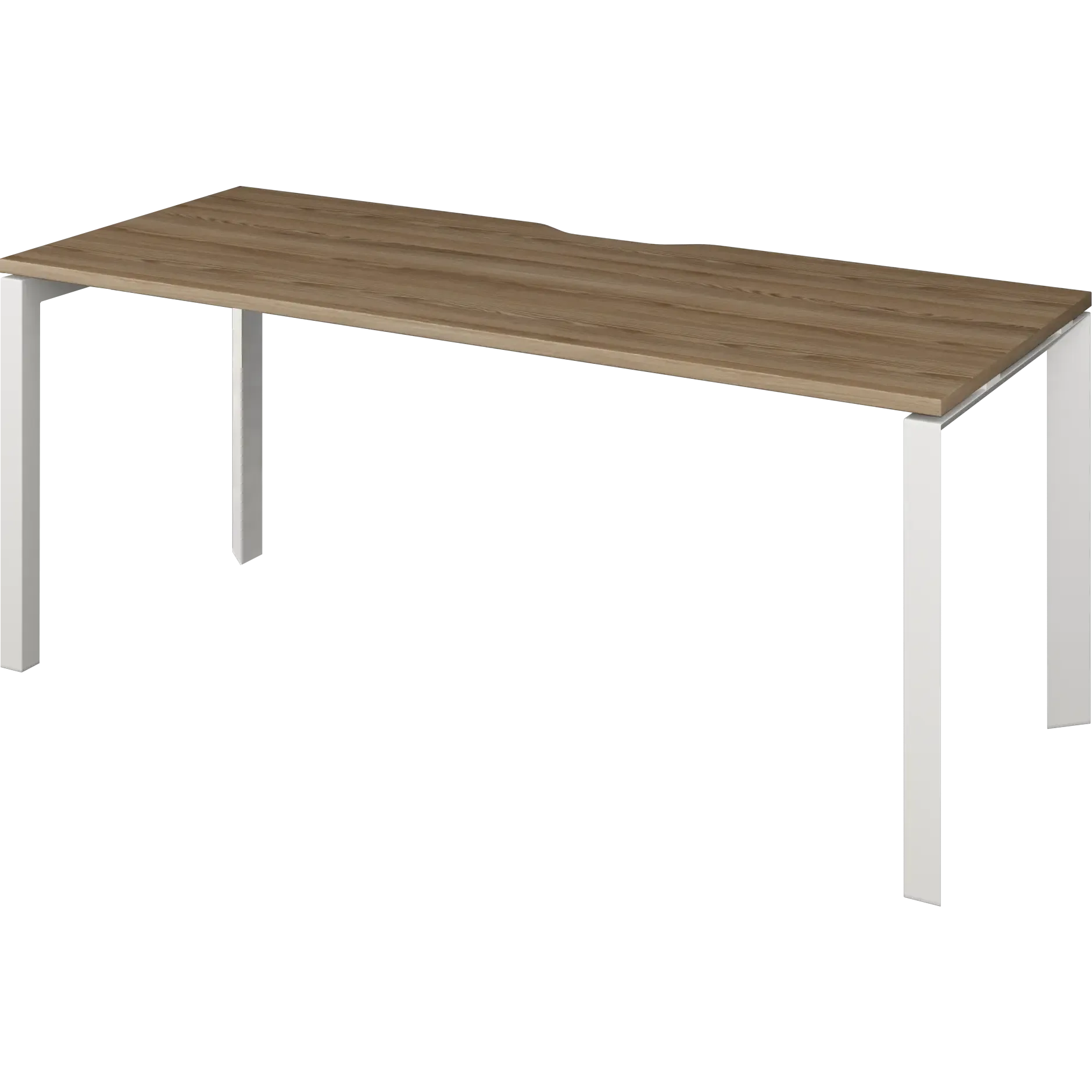 Стол на металлокаркасе НТМП.П-180 Дуб сафари/Белый 1800x730x750 Аргентум-МП